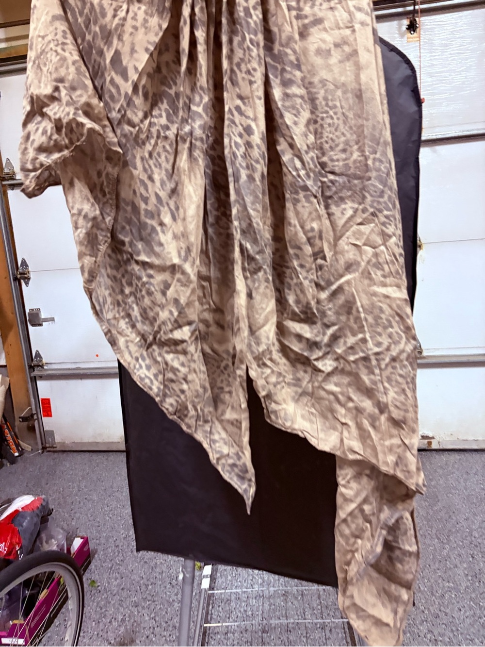 Beige Animal Print Asymmetrical Women’s Skirt